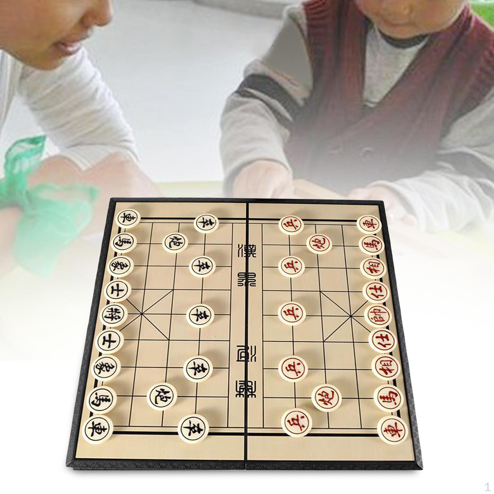 Traditional Chinese Chess Strategy Board Game Portable Foldable for Adults S