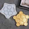 Handmade Candle Shaping Mould Five Cavity Star Pattern Candle Making Mould with Textured Border and Clear Lines for Handmade Candle Soap