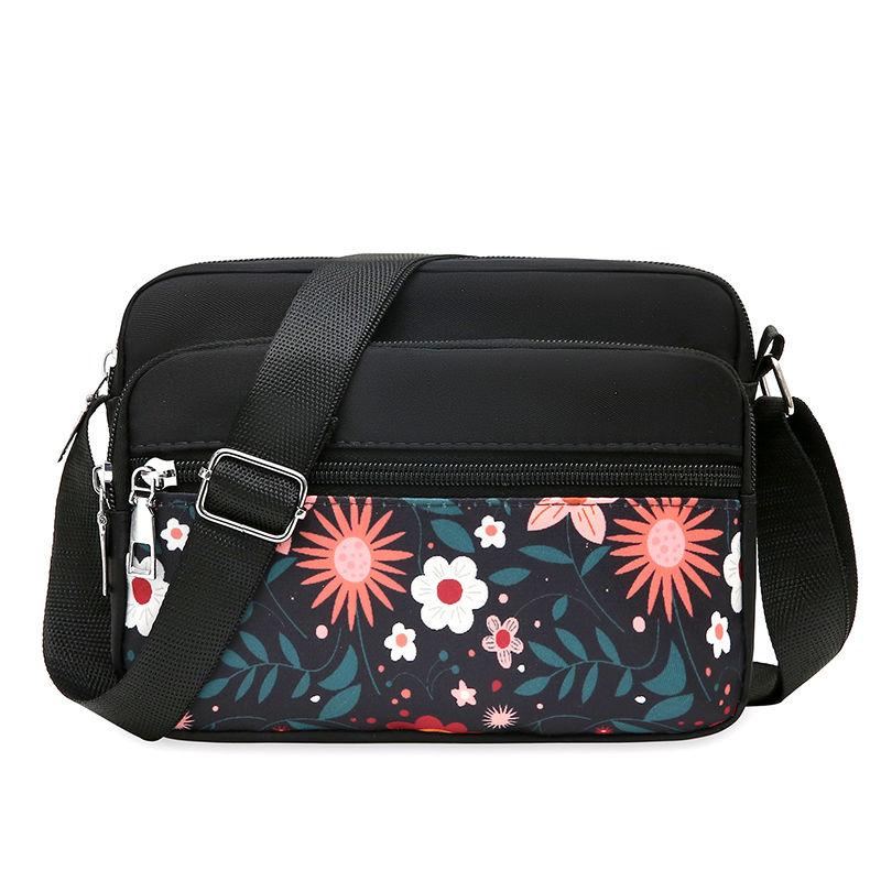 Women's Handbag Nylon Middle-aged and Elderly Single Shoulder Cloth Bag Crossbody Bag Doing Business Multi-layer Women's Bag