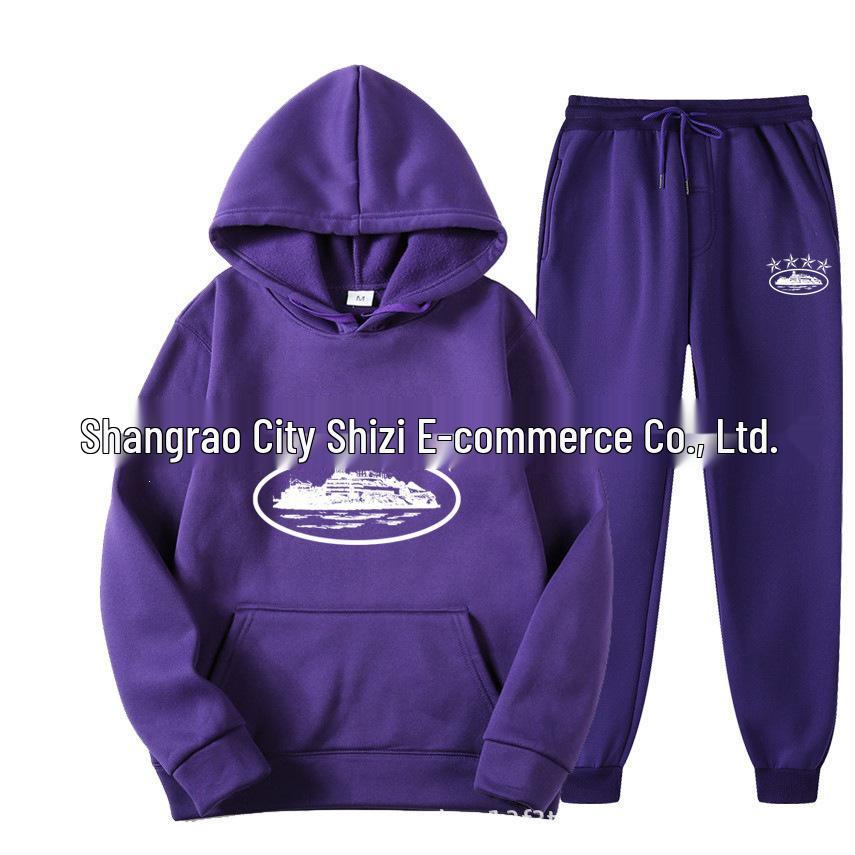 Conjunto de Sudadera con Capucha Trendy Streetwear Unisex Corteiz - Estilo Hip Hop Skate para Mujeres y Hombres