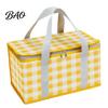 Folding Picnic Basket Insulated Bag, Foldable Thermal Lunch for Outdoor, Heavy Fresh-keeping Duty Aluminum Foil Cooler Food, Camping Accessory Bag