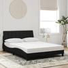VidaXL Bed with Mattress Black 140x200 Cm Velvet 3208600
