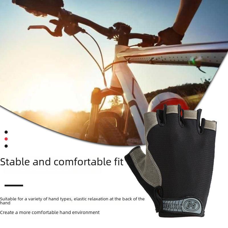Unisex Breathable Fitness & Cycling Half-Finger Gloves with Sun Protection - Non-Slip and Lightweight Q6