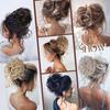 Coque de Cabelo Sintético Cacheado com Garra Peruca Fofa Aplicação com Clipe Extensão de Cabelo Scrunchy Rabo de Cavalo Alto Natural Para Mulheres Ferramentas de Penteado