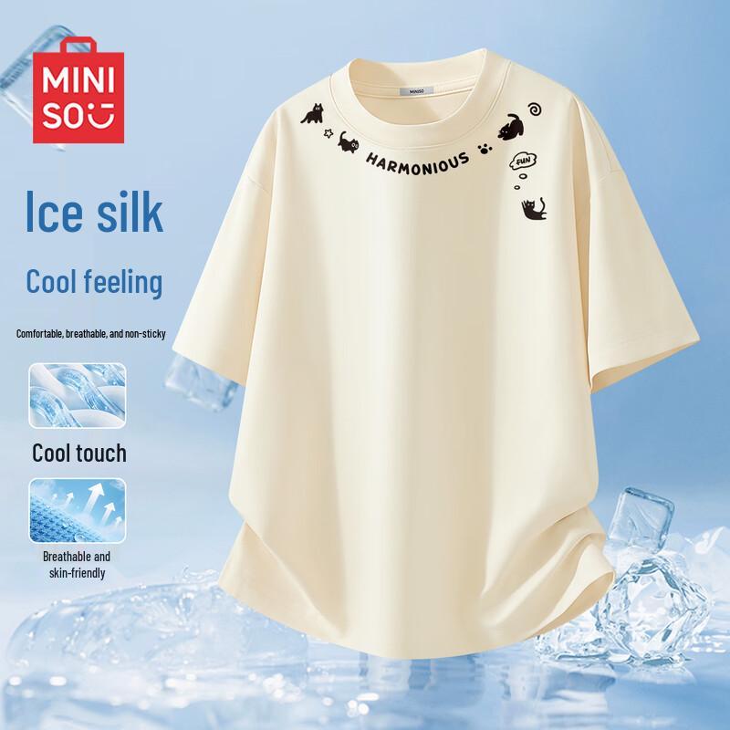 MINISO Men s American Style Cool-Touch Short Sleeve T-Shirt 2XL