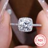 Classics 925 Sterling Silver Rings for Women Elegant Round Cut CZ Zircon Engagement Ring Wedding Jewelry Gifts
