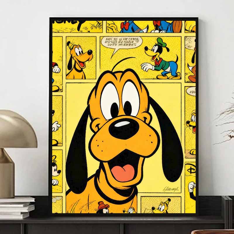 Disney Diamond Painting 5D Diy Pluto Retro Comic Style Illustration Art Mosaic Embroidery Decoration Cross Stitch Gift
