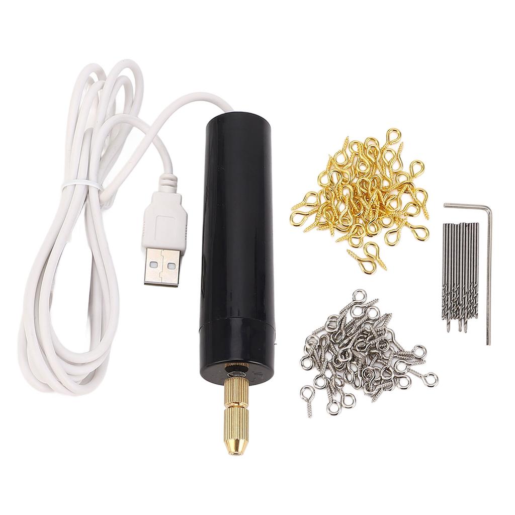 Mini Electric Hand Drill USB Multifunctional 11000rpm No Load Speed Resin Electric Hand Drill for Handcraft