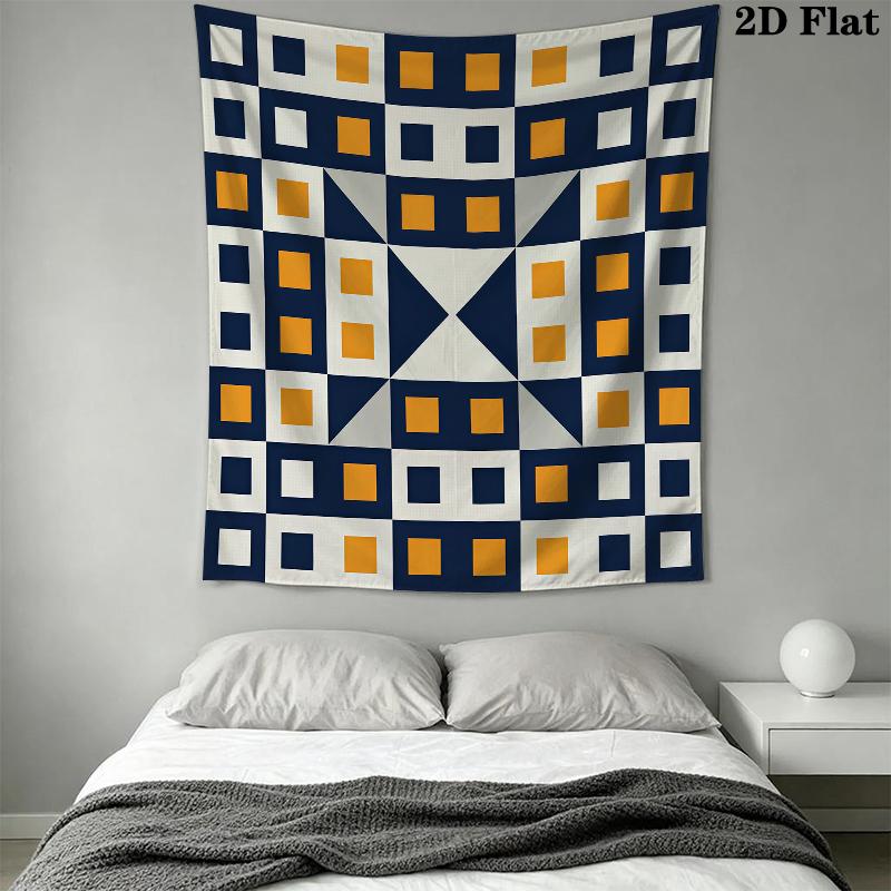 Simple Geometry Wall Tapestry Aesthetic Wall Hanging Printed Fabric Blanket Decorative Tapestries for Bedroom Living Room Home Decor