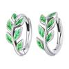 New Mori Literary Leaf Ear Buckles, Small Fresh Dripping Oil Green Leaf Earrings, Niche Versatile Daily Earrings