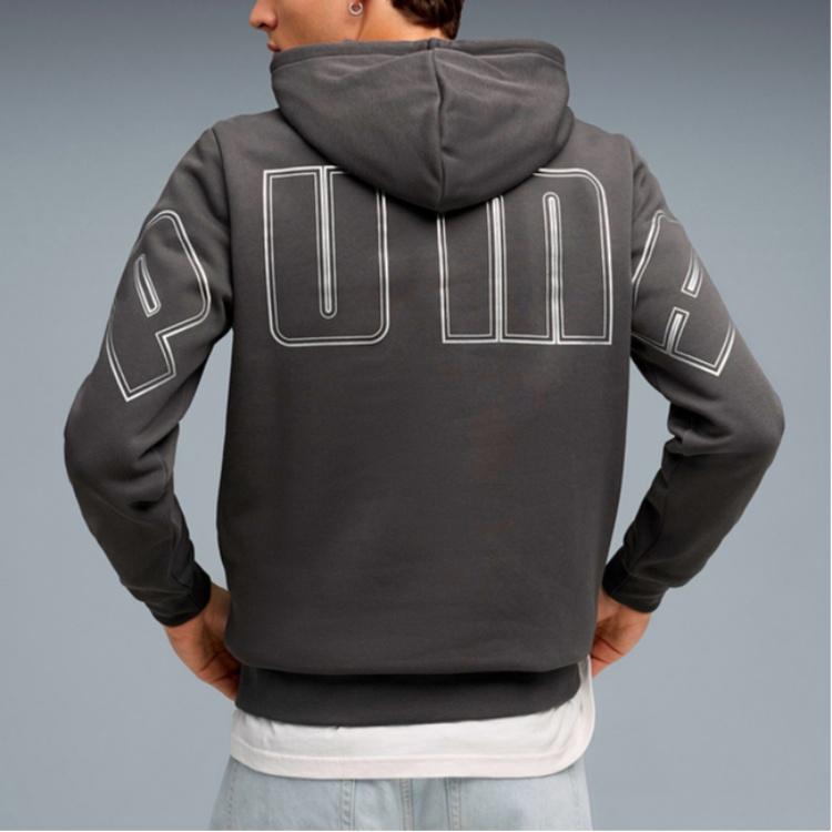 Puma Logo Knitted Hooded Long Sleeve Sweatshirt Men sweatshirt 634668-44