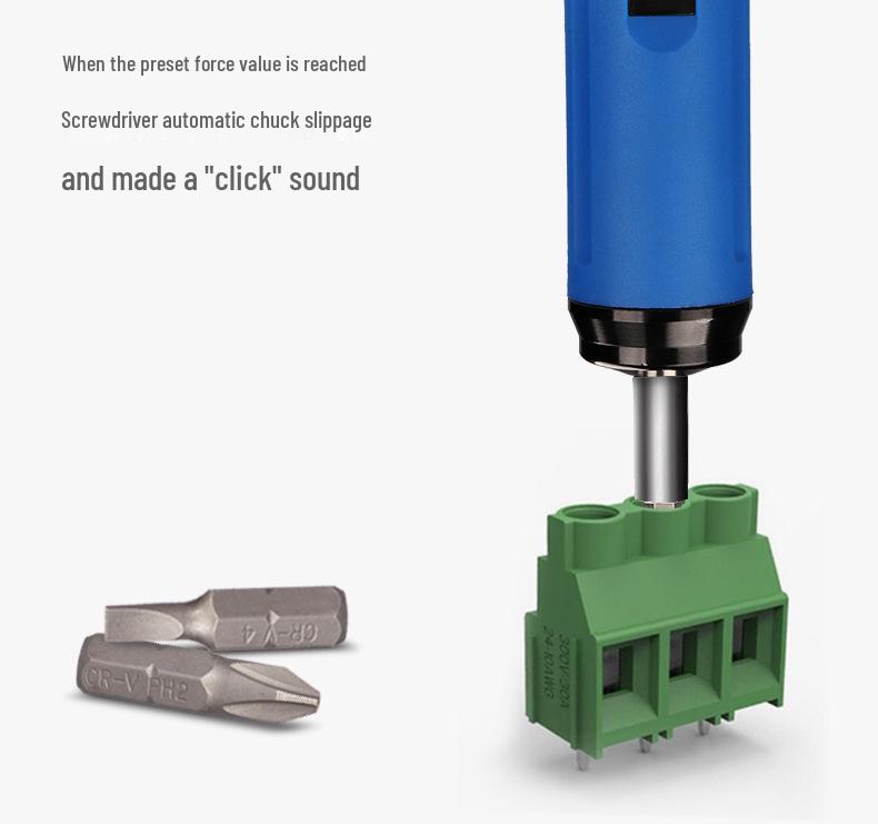 HEMUELE Adjustable Torque Screwdriver with Bit Holder, Idle Slip Design