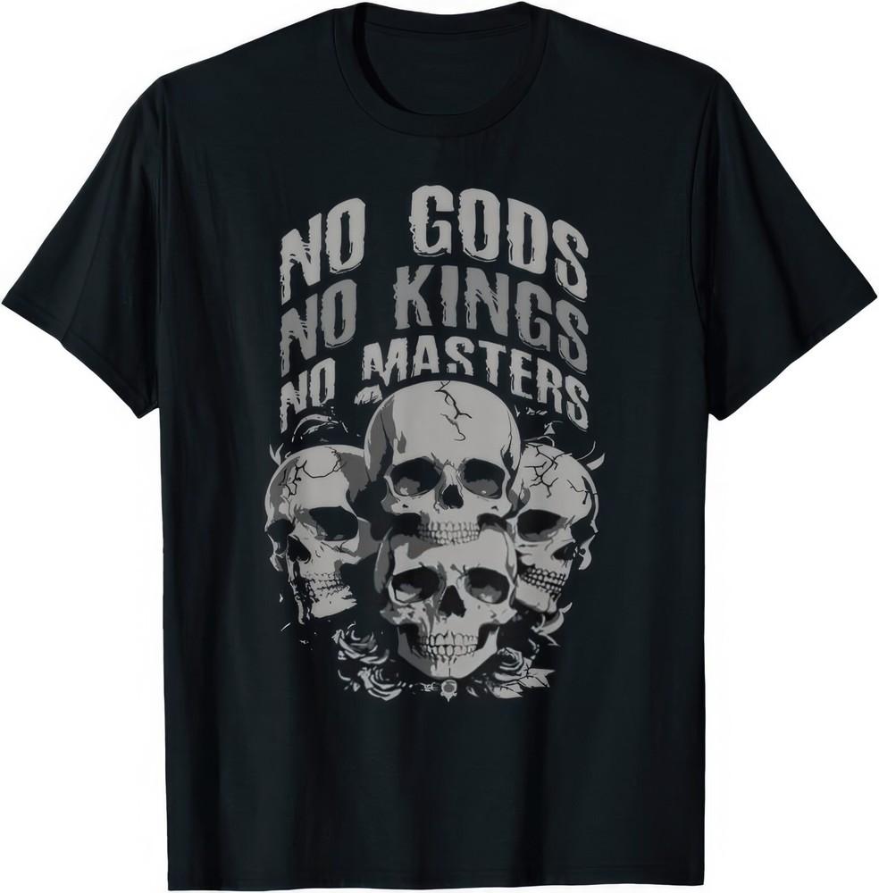 No Gods No Kings No Masters Skull T Shirt