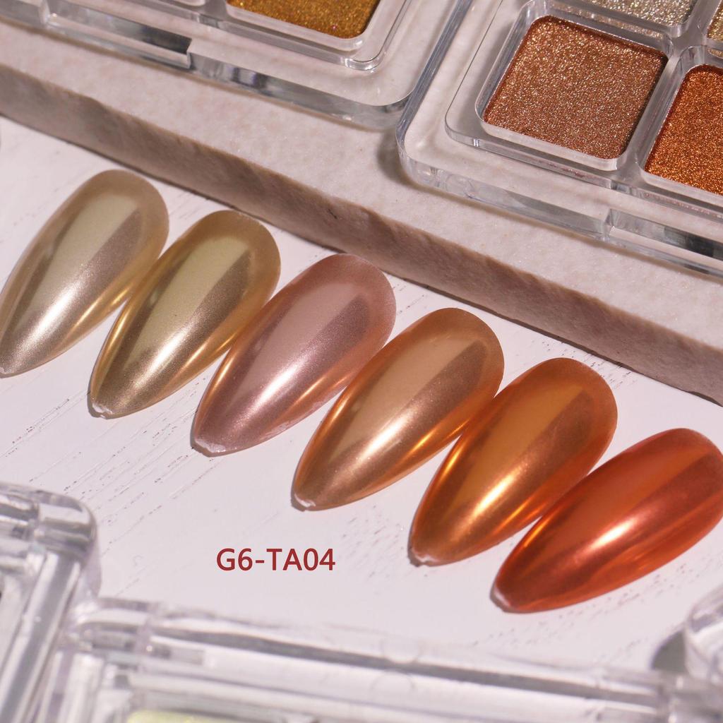 6-Color Magic Mirror Powder Eyeshadow Palette: Electroplated Glitter, Fairy, and Aurora Shades