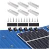 Solar Panel Mounting Brackets Set 4/6/10Pcs Mid End Clamps Rails Included Easy Install for Off Grid Solar System