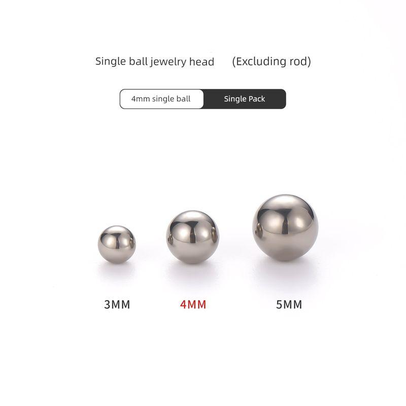 

F136 Титановый сплав Внутренняя спиральная декоративная головка 0.9 Зуб Рот Сердце Крест Сменная головка Серьги-пусеты для ушей Серьги-пусеты для козелка уха [Single Pack] 4mm Single Ball Jewelry Head