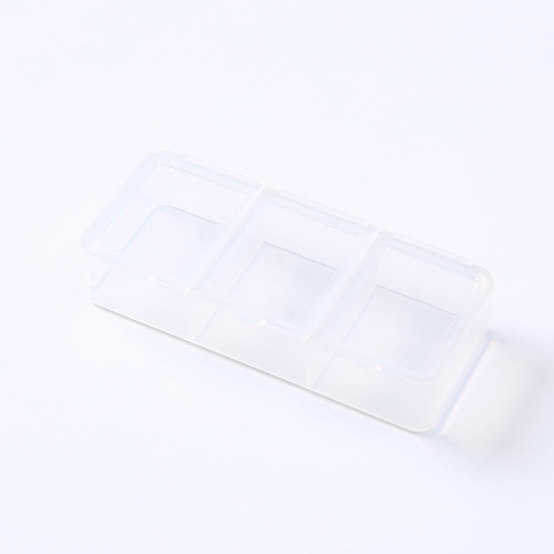 Portable Pill Box Cases Organizer Travel 3 Grid Medicine Box For Morning Middle And Evening Medication Tablets Mini Storage Box