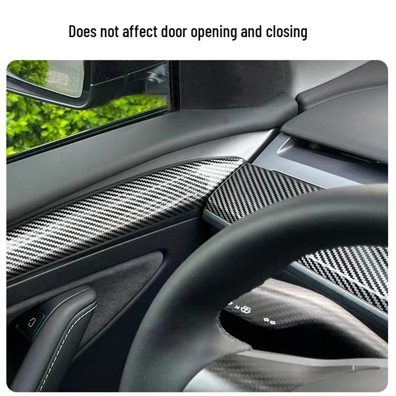 Carbon Fiber Decor Strips for Tesla Model 3/Y Dashboard & Console Protection
