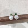 Wedding Natural Freshwater White Pearl Earrings Bridal Round Pearl Earrings Fine Jewelry Wife Mother Party Gift