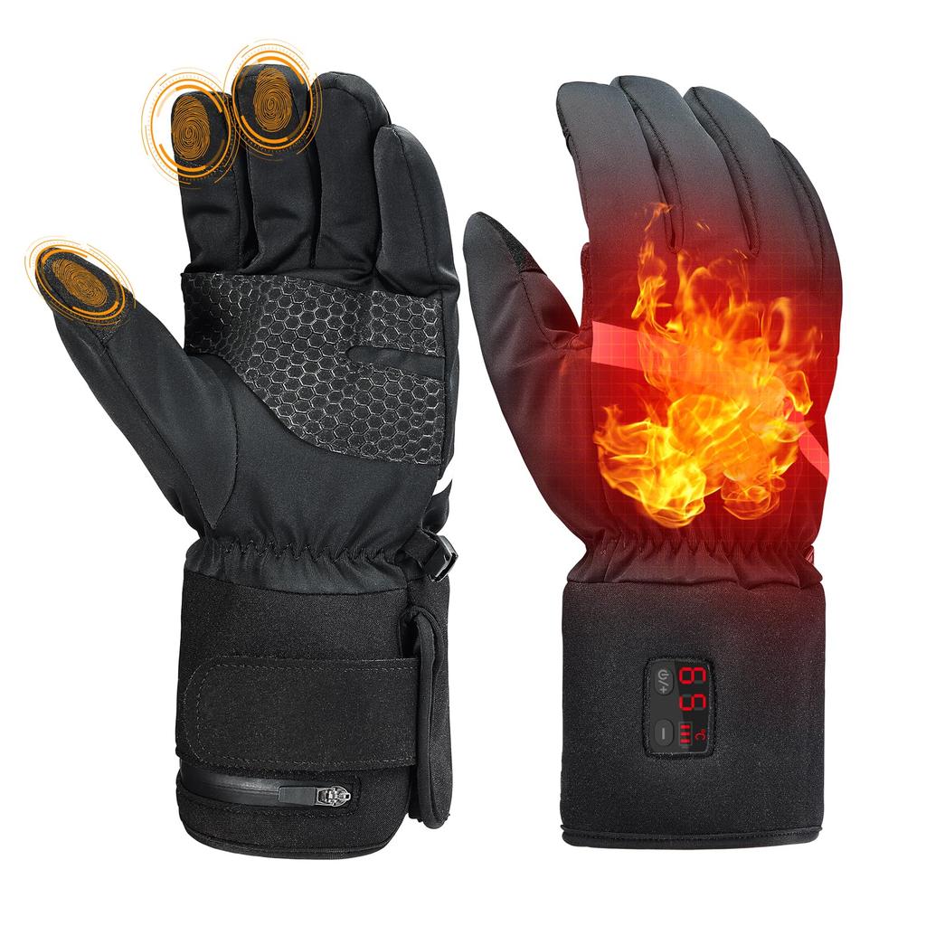 ZAPAL Heated Winter Heated Gloves for Ski Waterproof Touchscreen Heated Work Gloves for and Camping Gloves, Unisex, Rechargeable, Women, Gloves,