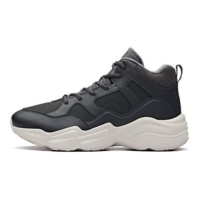 Ležérne High Top Bežecké Topánky s Fleecovou Podšívkou, Protišmykové, Odolné proti Opotrebovaniu, Pánske Tenisky, Čierna Biela 91846902-3