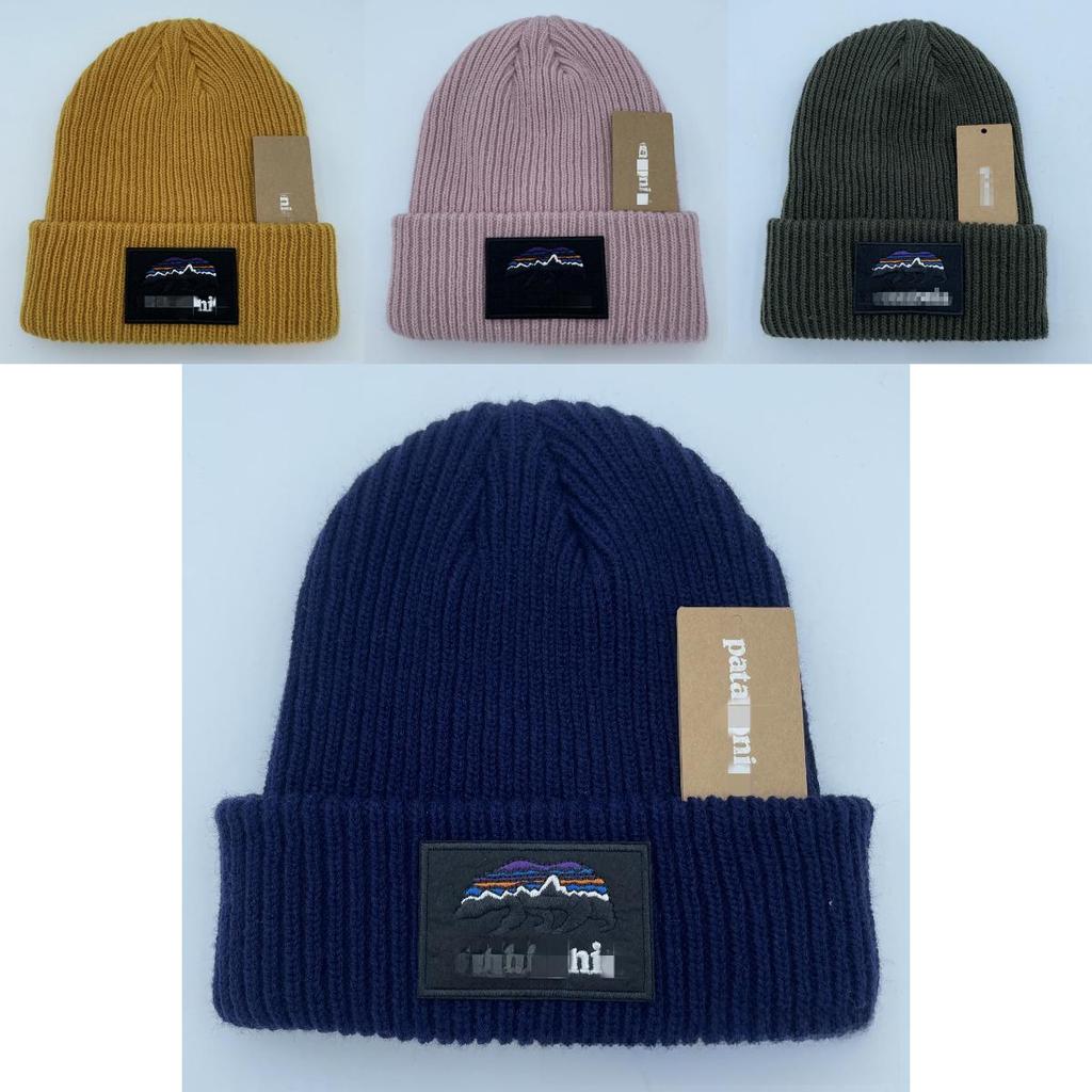Knit Hat For Men Women Indoor Outdoor Warmth Street Style With Letter Embroidery