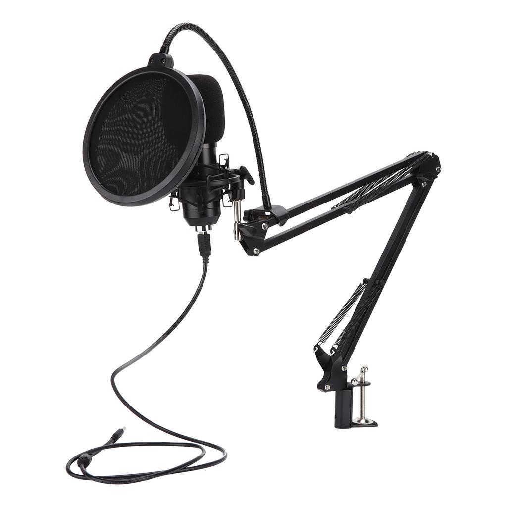 USB Desktop Kondensator Kardioid Opptaksmikrofon Profesjonell for Livestreaming Gaming