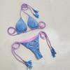 Badeanzug Damen Heißes Mädchen Bikini Zweiteilig Sexy Dreieck Doppelseitiger Kontrast Strand Bademode Dreipunkt Stil