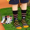 5/8pairs 1-14Years Fresh And Refined Mid-Tube Sock Mysterious And Profound Striped Children's Sock Forest Style