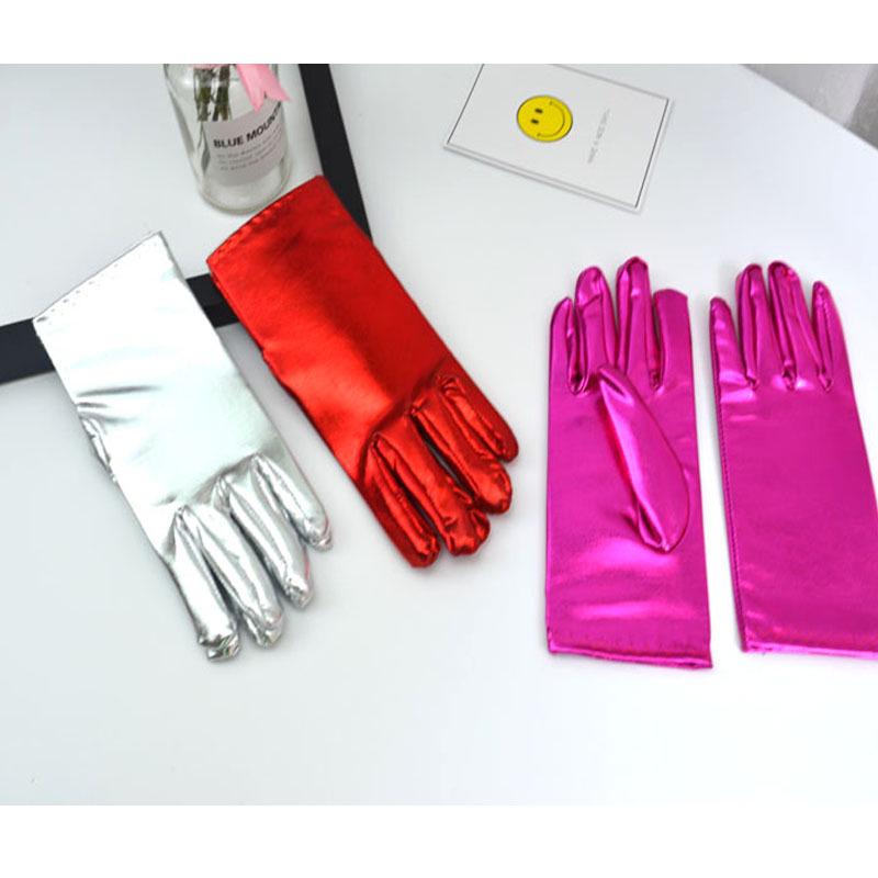 Adult Women's Summer Performance Gloves - Gold Fluorescent Thin Spandex Gloves for Dance, Stage, or Parties.