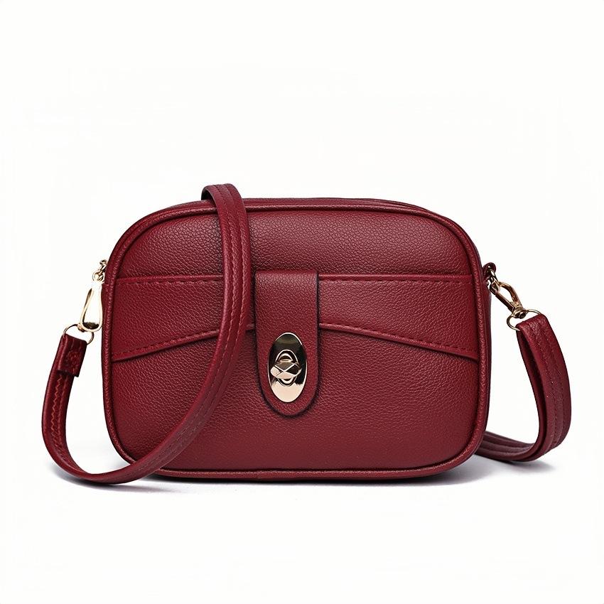 Minimalist Style Crossbody Small Square Bag Solid Color European and American Light Luxury Women's Bag Fashion Postman Bag