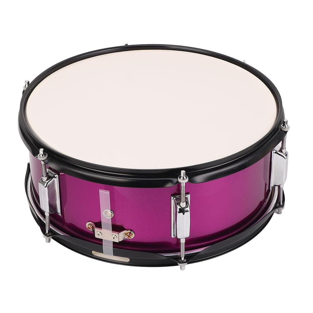 14x5.5 Inch Snare Drum Stainless Steel Snare Percussion Instrument with Drumsticks Tuner Shoulder Strap Rose Red