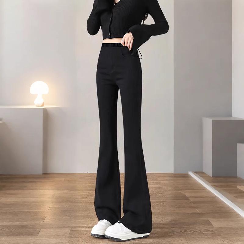 

Maternity Elastic Drawstring Bell Bottom Jeans - Comfortable Casual Wear L