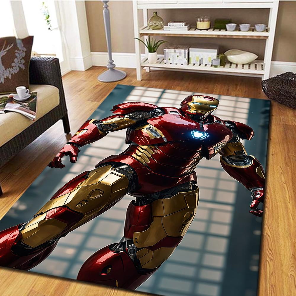 Iron Man Carpet for Home Decor, Digital Print Floor Mat, Cool Movie Rug for Bedroom, Living Room -HYQ38