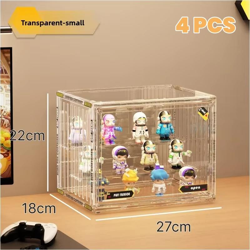 Containerized designs Acrylic Organizer for Collectible Figures and Blind Box High Definition Transparent Miniature Display Case