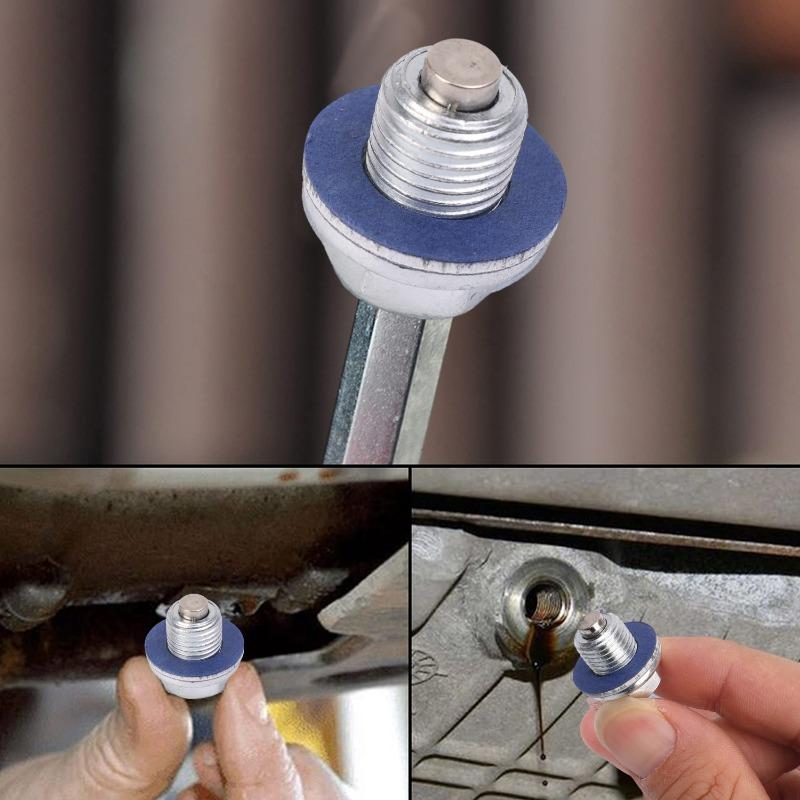 M12*1,25 Magnetischer Ölablassschraube mit 90341-12012 Dichtung für Auto Motorölwanne Dichtstopfen Verschleißteile für Toyota