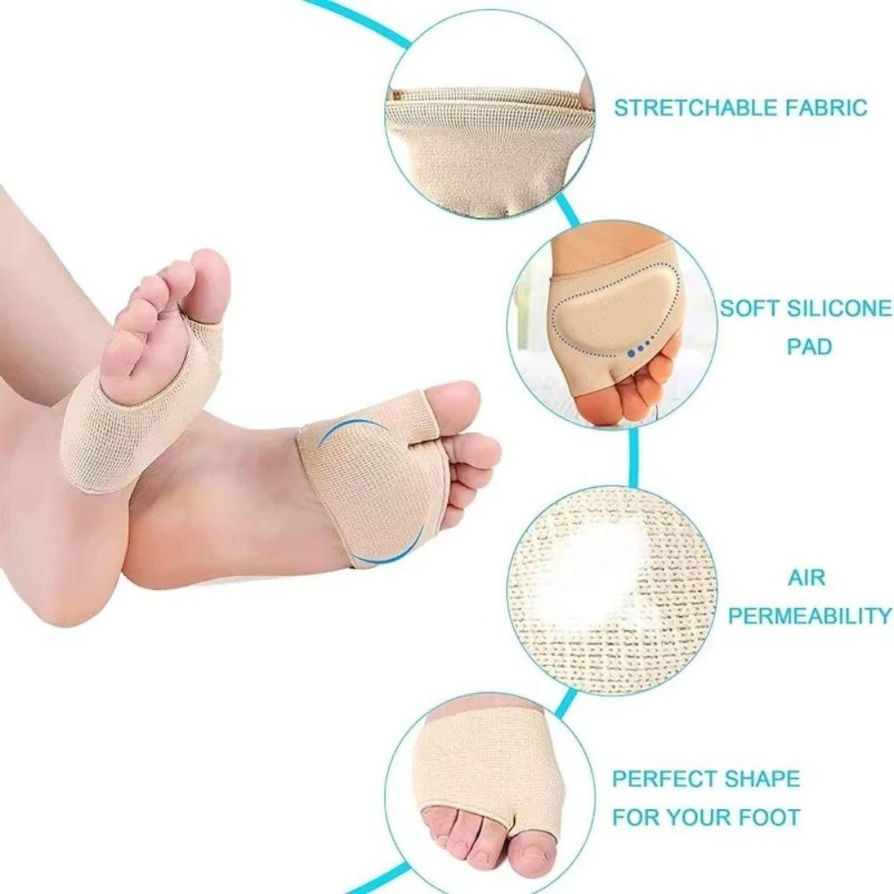 Breathable Metatarsal Pads Silicone Gel Toe Separators Multifunctional Forefoot Pads Foot Care