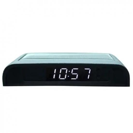 Tragbare Solar-Autodigital-LCD-Uhr & Temperaturanzeige Auto-Armaturenbrett-Uhren Hintergrundbeleuchtung Elektronischer Bildschirm Temperaturuhr