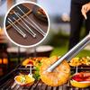 304 Stainless Steel Barbecue Clip Grill Tongs Meat Cooking Utensils BBQ Baking Silver Kitchen Accessories Camping Supplies 1PC
