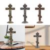 Christian Wall Mounted Ornament Antique Catholic Gifts Crucifix Wall Crosses for Bedroom Fireplace Tabletop Home Ornament