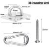 2 Set Stainless Steel Stainless Steel Hanging Buckle M8 Heavy Duty Wall Mount  Outdoor Swing