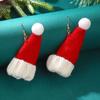 Women's Christmas Ear Studs Fall and Winter Hat Scarf Pendant Festival Earrings Gift for Wife Mother Daughter Friends