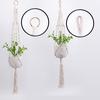 Gardening Green Plant Hanging Basket Cotton Rope Hanger Flower Pot Handmade Macrame Pot Pocket Wall Boho Courtyard Home Decor