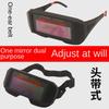 Automatic Dimming, Electric Welding Glasses Welder's Argon Arc Two-protection Welding Protective Glasses, Anti-glare Arc Glare Goggles