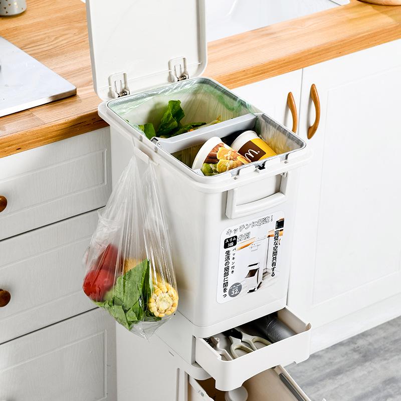 Luxurious Minimalist Dual Compartment Trash Can with Lid & Foot Pedal
