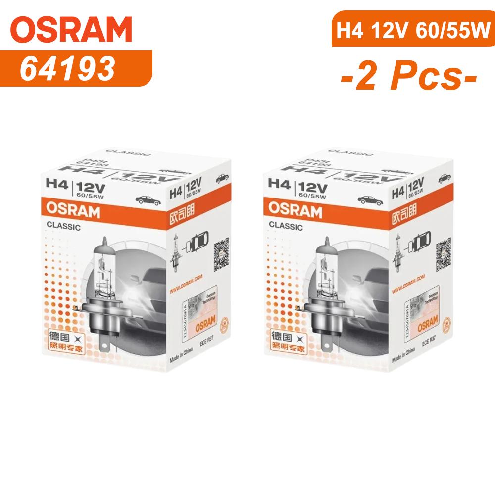OSRAM H4 9003 HB2 64193 Standard Hi/lo Beam Car Halogen Headlight Auto Bulb 3200K 12V 60/55W P43t Original Lamp