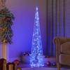 VidaXL Decorative LED Light Cone Christmas Decoration Christmas Holidays Garden Patio Outdoor Living Room Bedroom Acrylic Blue 328965