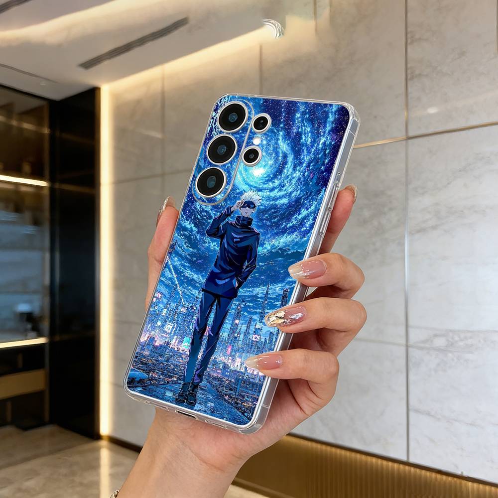 Popular Anime Characters S-satoru- Gojo Clear Phone Case for Samsung S25, S24, S21, S22, S23, S30, Ultra, S20, Plus, FE, Lite