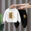 Autumn Baby Girls Clothes Set Kid Boy Cartoon Bear Printed Sweatshirt Pullover And Pants 2pcs Suit Children Top Bottom Tracksuit