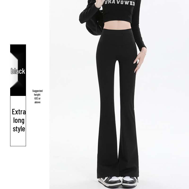 Barbie Hosen mit weitem Bein: Hohe Taille, Hohe Elastizität, Koreanischer Stil Herbst/Winter Leggings für Damen